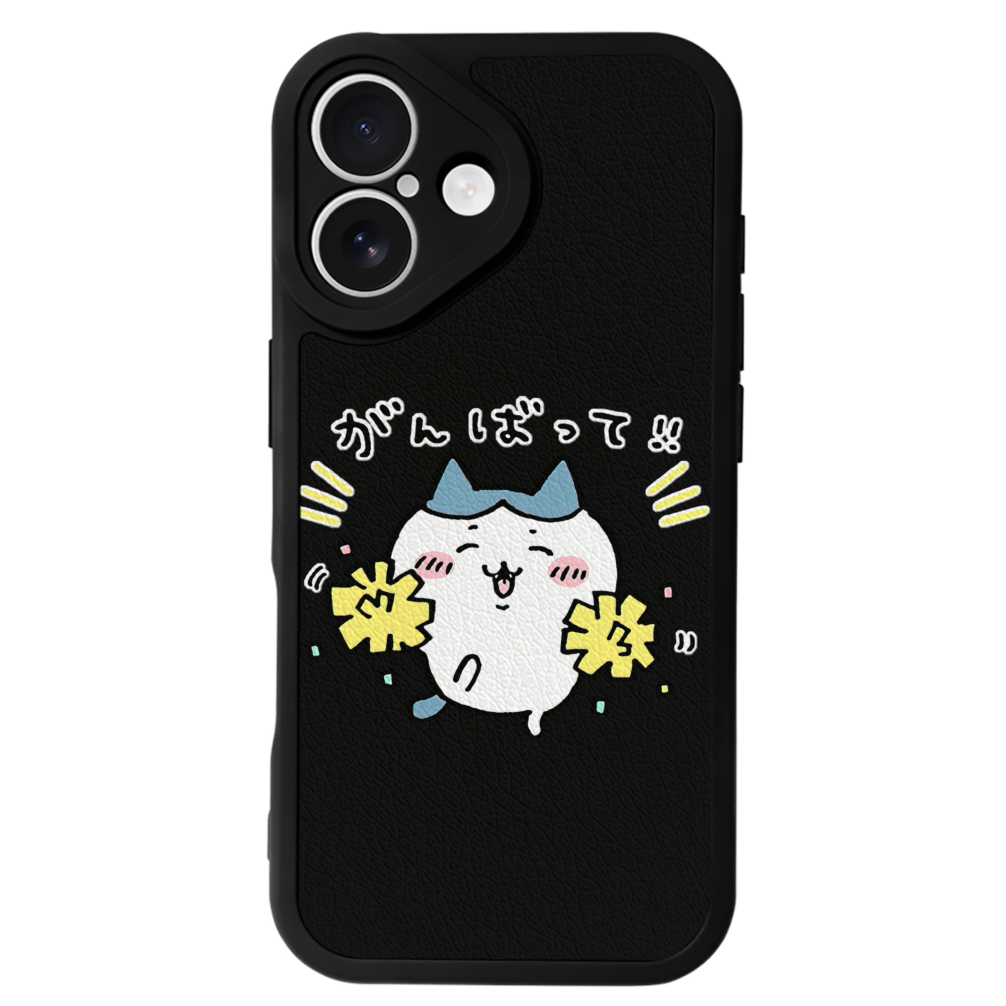 （画像用） ちいかわ ハチワレ Chii-kawa hachiware 【iPhone 16シリーズ対応】シリコンスマホケース（レザー調） 材質：シリコン